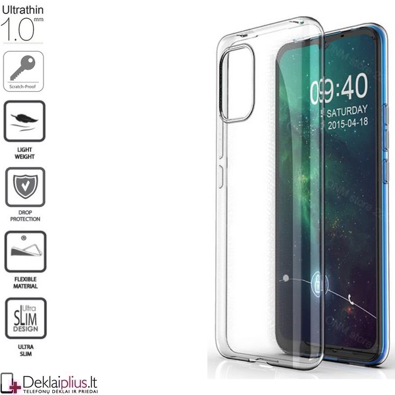 Silikoninis dėklas 1.0 mm storio - permatomas (MI 10 LITE) Silikoninis dėklas 1.0 mm storio - permatomas (MI 10 LITE)